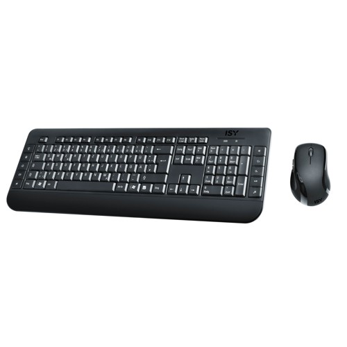 ISY IDE 3100, Tastatur & Maus Set, kabellos, Schwarz 1932688