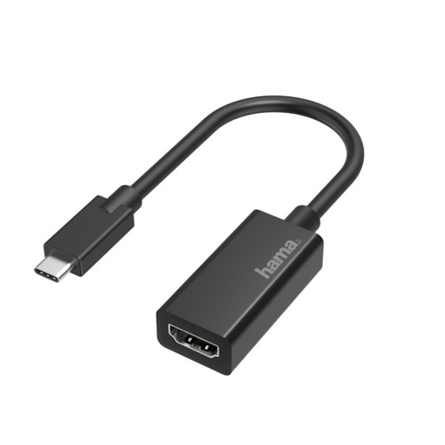 HAMA USB-C-Stecker auf HDMI-Buchse Ultra-HD 4K Video Adapter, Schwarz 2738539