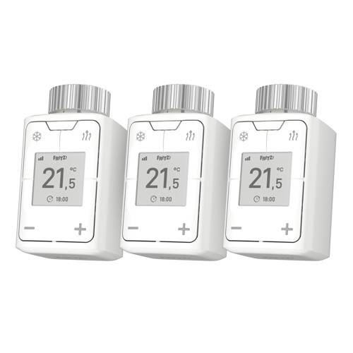 AVM FRITZ!DECT 302, 3 Stück, Smarter Heizkörperregler, Weiß 2857900