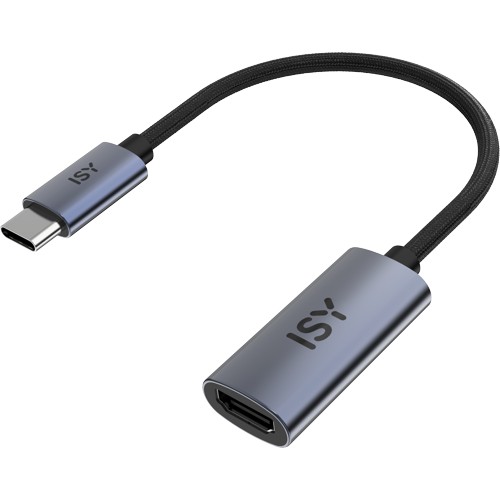 ISY IAD-1035 USB-C auf HDMI 2.1 Adapter, Silber-schwarz 2936115