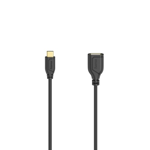 HAMA Flexi-Slim USB-C-OTG-Kabel, 0.15 m, Schwarz 2708415