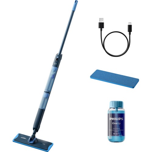 PHILIPS XV5113/01 OneUp 5000 Series, 70 min Akku-Laufzeit, inkl. 1 Pad / 40 ml Reiniger Elektrischer Mopp, Akkubetrieb 2981771
