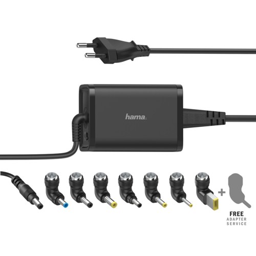 HAMA Notebook Netzteil Universal, 15 - 19 Volt 65 Watt, Schwarz 2632212