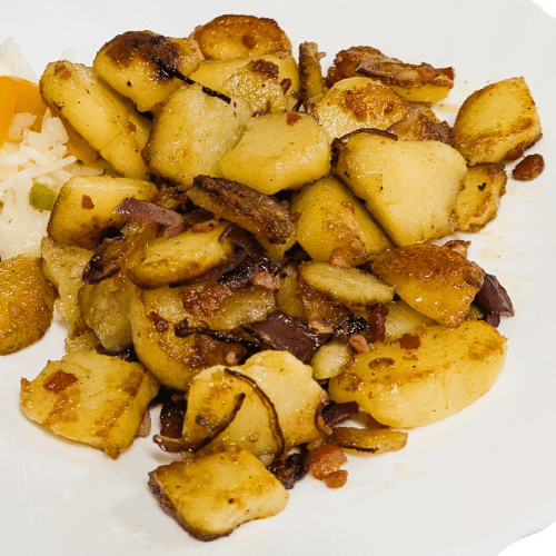 Bratkartoffeln Satt, mit Schinken
