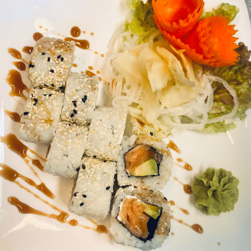 Inside Out Roll Geräucherter Lachs