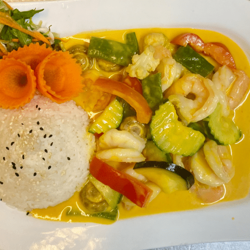 Reis-Spezialität Mango Sauce