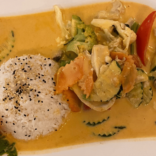 Reis-Spezialität Mango Sauce