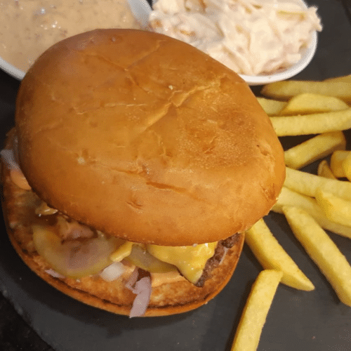 Smashed cheese  Burger  Double Menü
