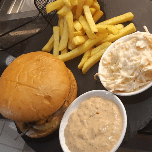 Smashed chilli cheese Burger Menü