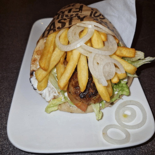 Pita mit Hacksteak