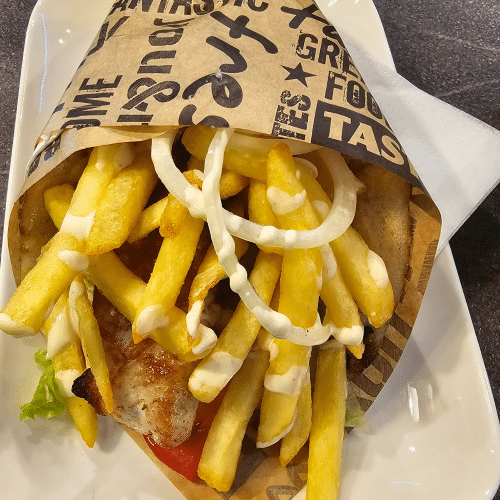 Pita mit Hähnchensuflaki