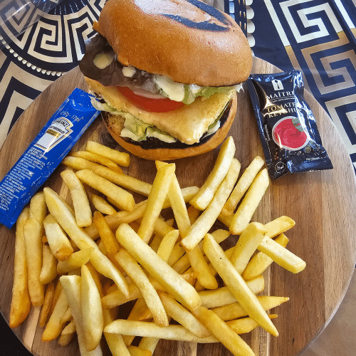 Saganaki Burger