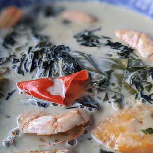 Keledek Masak Lemak mit Rotwildgarnelen
