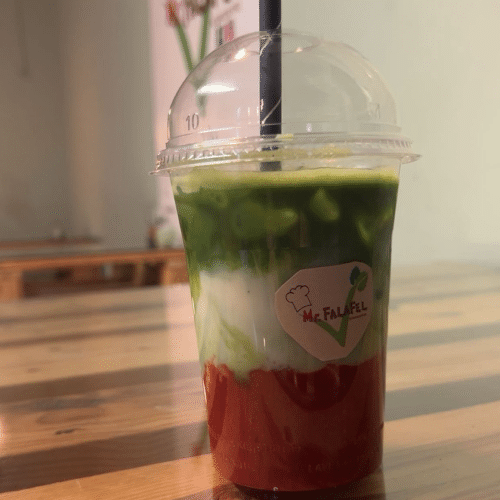 Iced Strawberry Matcha Latte (Vegan)