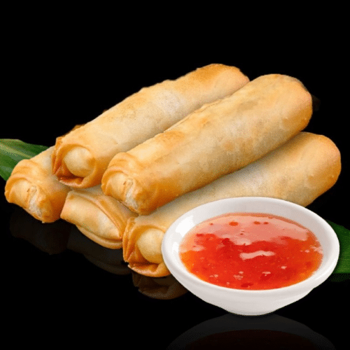 Mini Frühlingsrollen mit Gemüsefüllung (7 Stück, vegan)