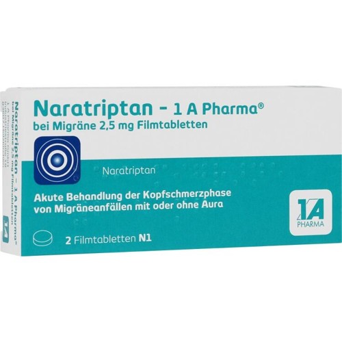 Naratriptan - 1 A Pharma bei Migräne 2.5mg Filmtab 2 Stück
