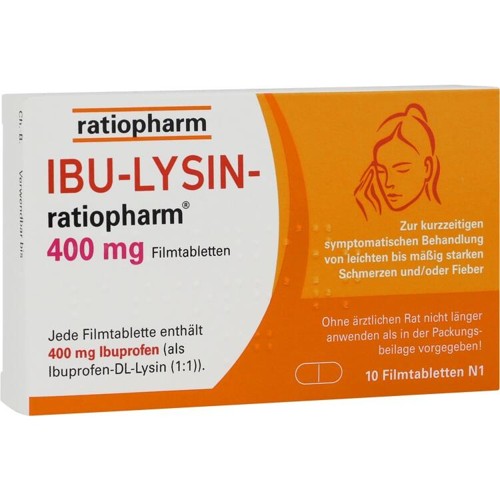 IBU-LYSIN-ratiopharm 400 mg Filmtabletten 10 Stück