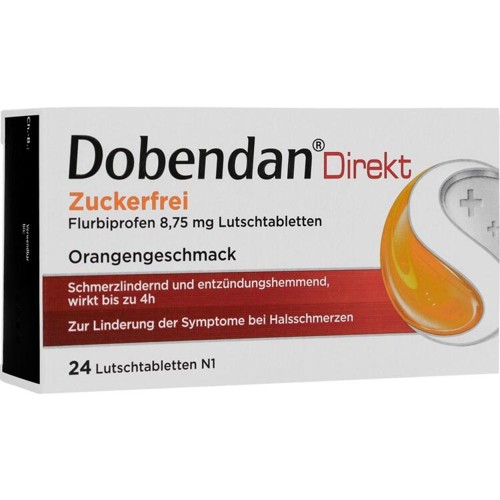 Dobendan Direkt Zuckerfrei Flurbiprofen 8.75mg LT 24 Stück