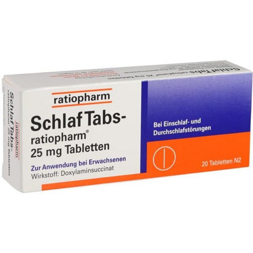 Schlaf Tabs-ratiopharm 25mg Tabletten 20 Stück