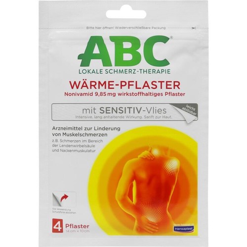 ABC Wärme-Pflaster sensitive Hansaplast med 4 Stück