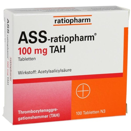 Ass-ratiopharm 100mg TAH 100 Stück