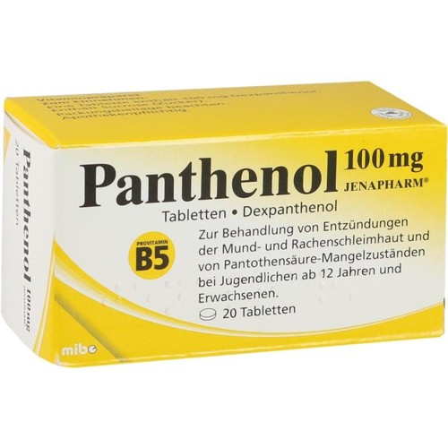 PANTHENOL 100MG Jenapharm 20 Stück
