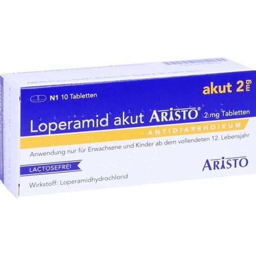 Loperamid akut Aristo 2mg Tabletten 10 Stück