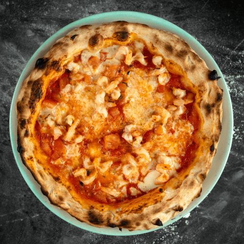 Pizza Con Gamberi