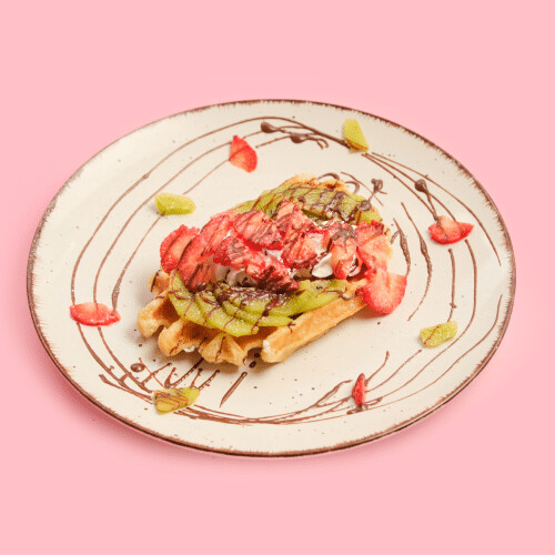 Kiwi-Erdbeer-Waffel