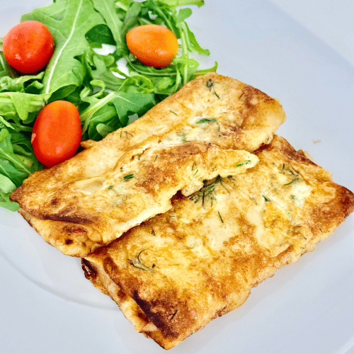 Crepes mit Hackfleisch gefüllt