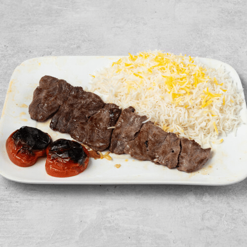 Kabab Barg mit Basmati-Safran-Reis