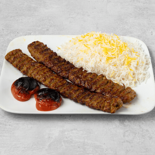 Kabab Kubideh mit Basmati-Safran-Reis