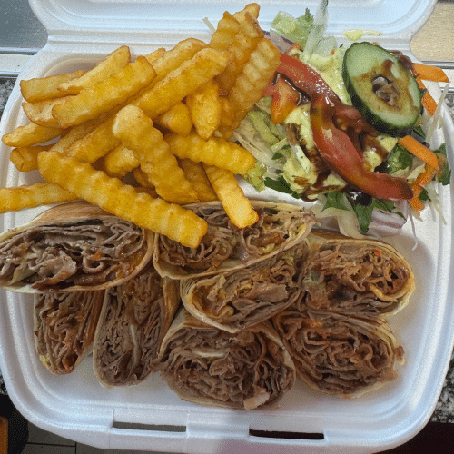 Gegrillter Dürüm Döner