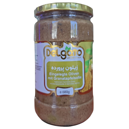 Eingelegte Oliven mit Granatapfel-Walnuss Soße 680g
