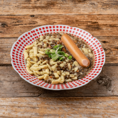 Linsen mit Spätzle
