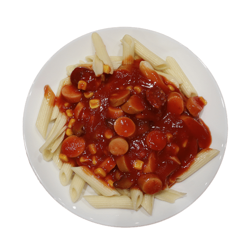 Wurstgulasch mit Nudeln