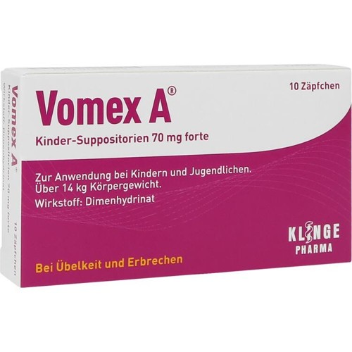 VOMEX A Kinder-Suppositorien 70 mg forte 10 Stück