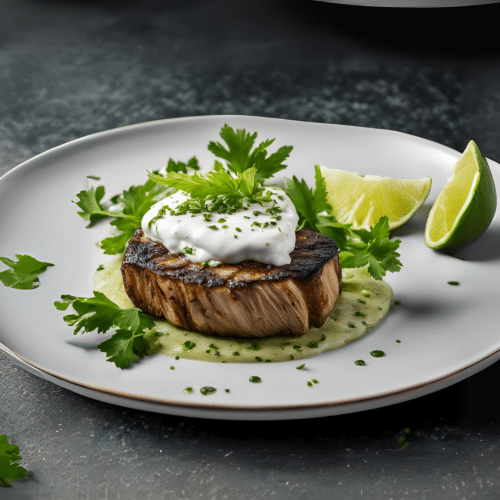 Celery Steak lime herbs