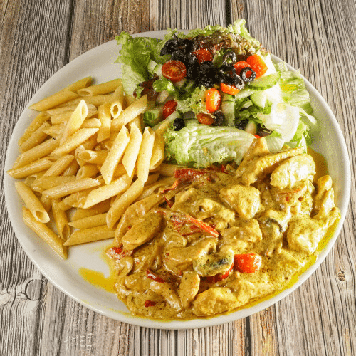 Hähnchengeschnetzeltes in Currysause