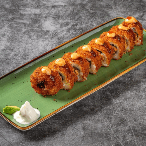 Fried Avo Phila Roll (8 Stück, vegetarisch)