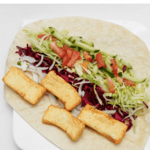 Dürüm, Vegetarisch mit halloumi Käse