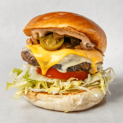 Chili-Cheeseburger (scharf)