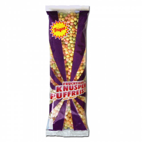 Fruchtiger Knusper Puffreis mit Mais 42g Frigo