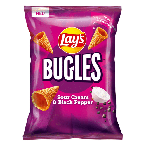 Lays Bugles Sour Cream & Black Pepper 95g