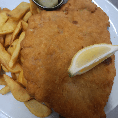 Gefülltes Schnitzel von der Pute (Speck-Zwiebel-Champignons)