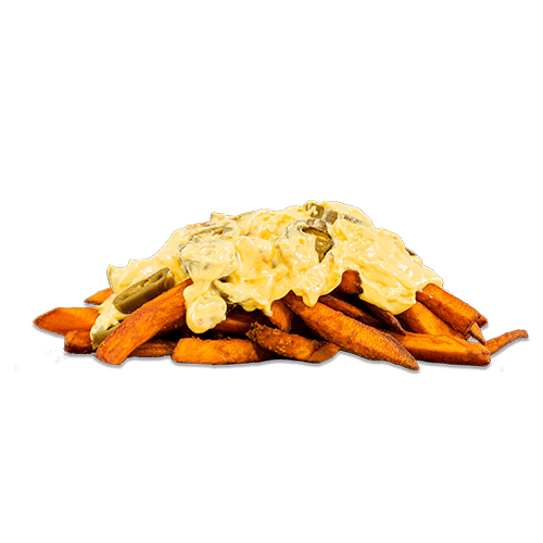 Sweet Potato Fries Chili Cheese (scharf)