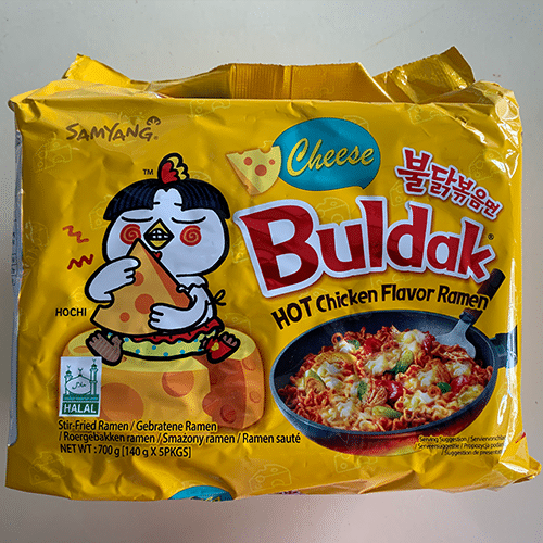 Buldak Hot Chicken Fl. Ramen cheese - Inst.nudelsuppe (5 Stücke)