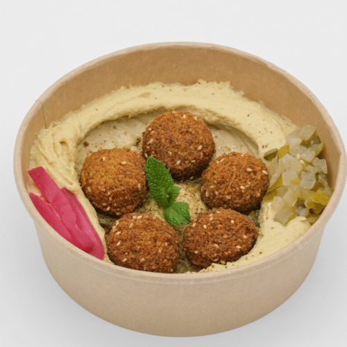 Hummus-Falafel Teller