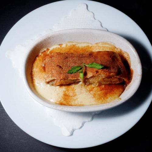 Apfelstrudel mit Vanillesauce