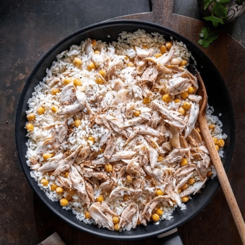 Pulled Hähnchen mit Basmati Reis
